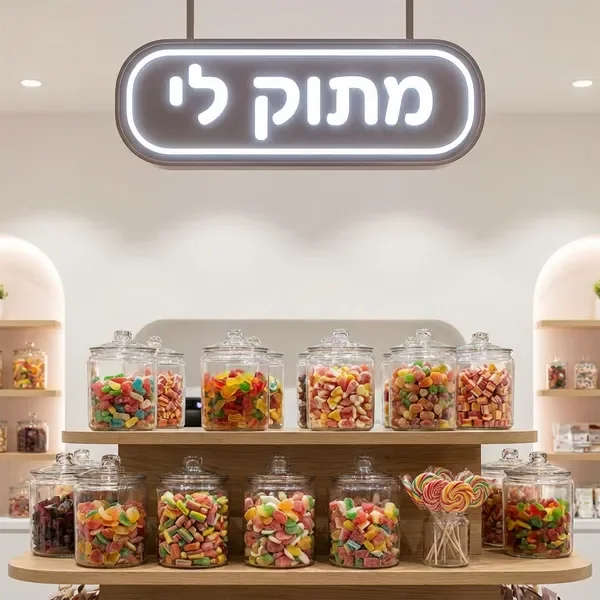 סוכריות טריות בצבעים עזים בצנצנות זכוכית