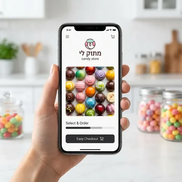 הזמנת ממתקים אונליין ישראל דרך סמארטפון